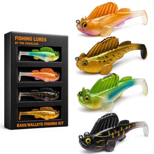 Realistic Bass Fishing Lure Set - 4pcs Soft Swimbaits TT04