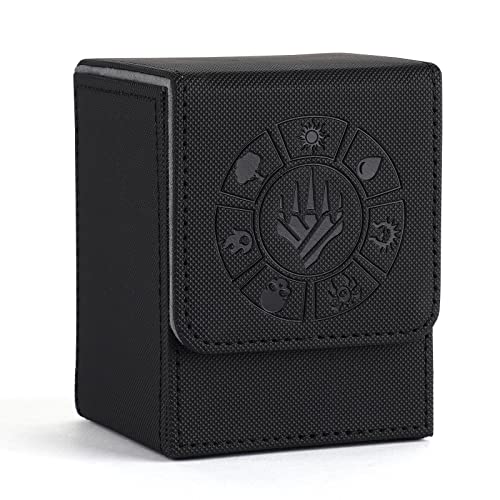 Card Deck Box for Collectible Trading Cards - 110+ Storage with Sleeves