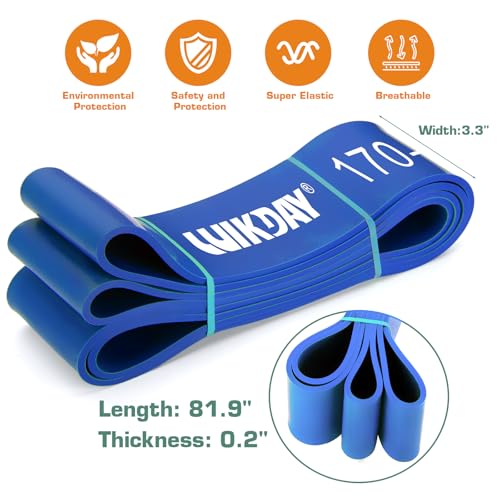 WIKDAY Deep Blue Resistance Bands for Workout & Physical Therapy - 1 Pack