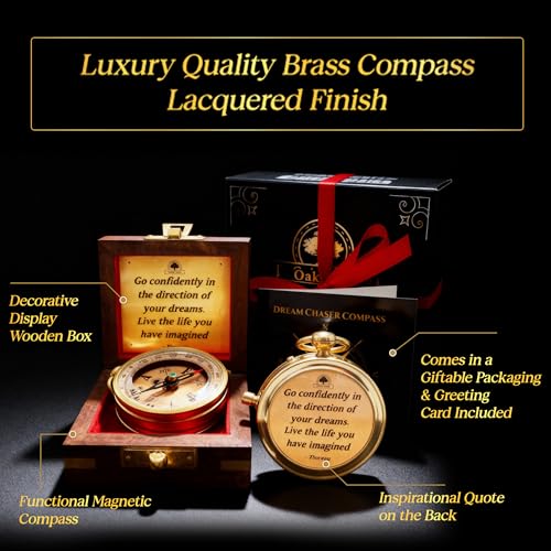 Dream Chaser Compass - Go Confidently Graduation Gift