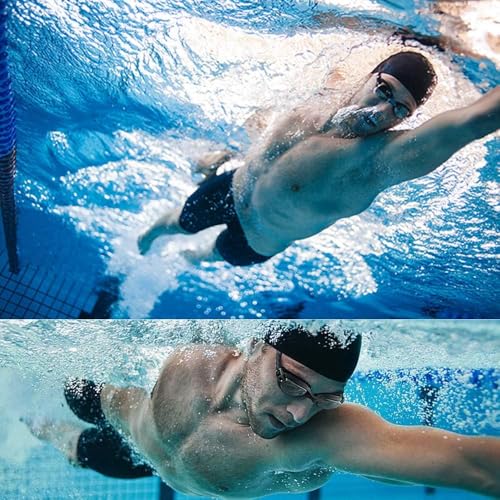 Silicone Swimming Cap for Long Hair - Black - 1PCS