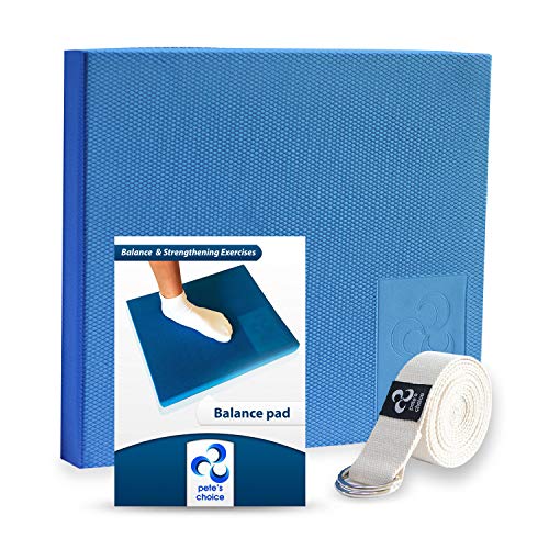 Pete's Choice XL Blue Foam Balance Pad for Physical Therapy & Exercise