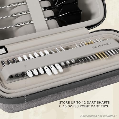Target Darts BOA Grey Dart Storage Case for 6 Fully Assembled Darts and Accessories
