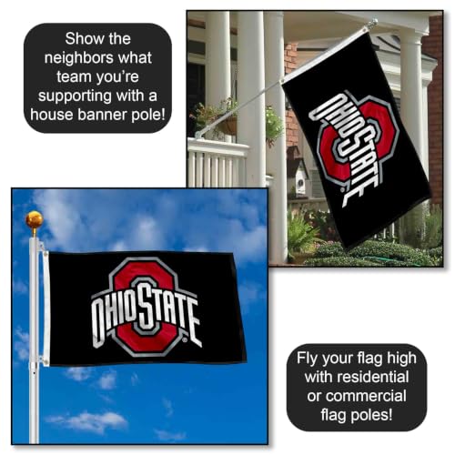 Ohio State Buckeyes 3x5 ft Flag - Durable Polyester with Grommets