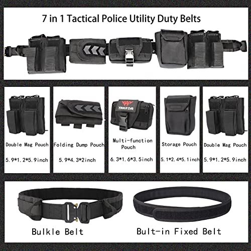 YAKEDA Cp Tactical Battle Belt Set with Pouches - Quick Release Airsoft Duty Belt for Men