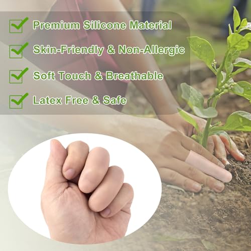 Gel Finger Support Protector Caps - 10pcs Large Skin Colour