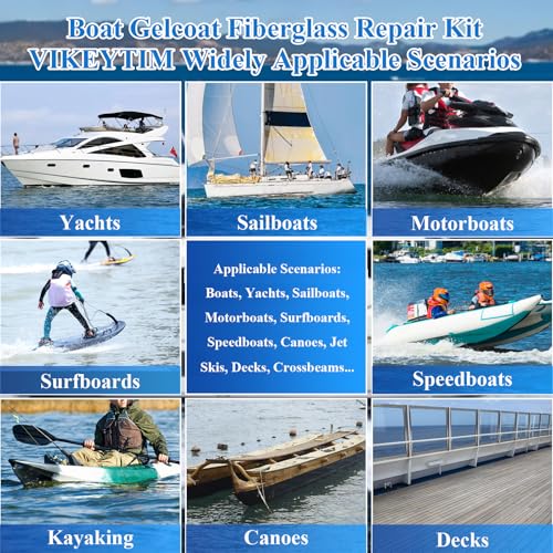 Fiberglass Repair Kit for Boats - 3.5oz Gel Coat Filler