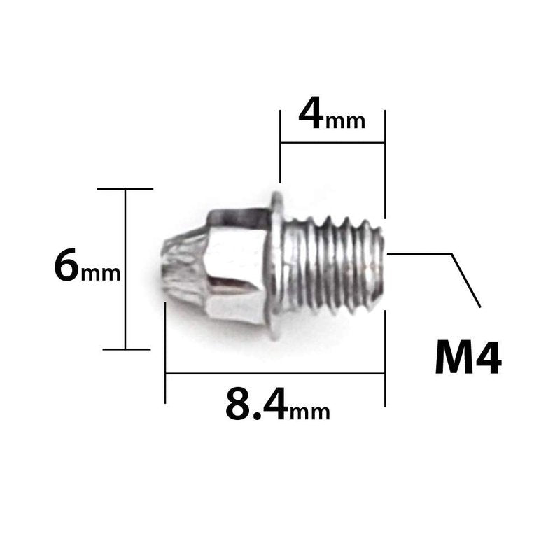 ONIPAX Bike Pedal Bolts Screw M4 x 7mm 40 pcs/Bag with 1 Wrench