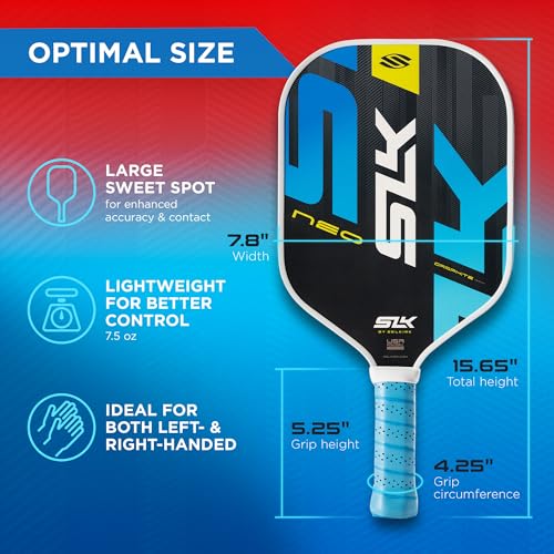 Pickleball Paddle Set with 2 Paddles, Pickleballs & Bag - Red & Blue