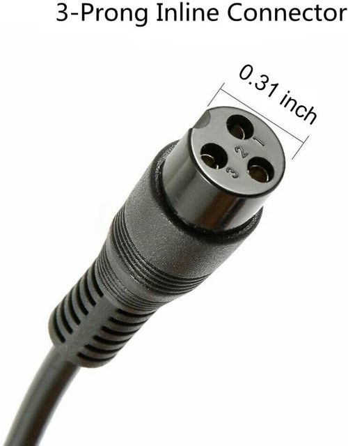 42V 2A Battery Charger - Fast Charging for 36V Scooter Lithium Battery | 8mm 3 Prong Connector