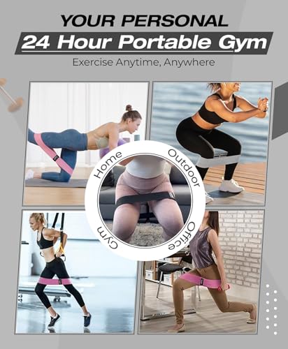 Bingwaah Fabric Resistance Bands Set - Full-Body Workout & Strength Training