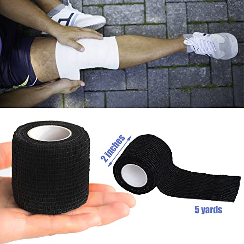 2 Inch Self Adhesive Bandage Wrap - 9 Pack Multi Colors