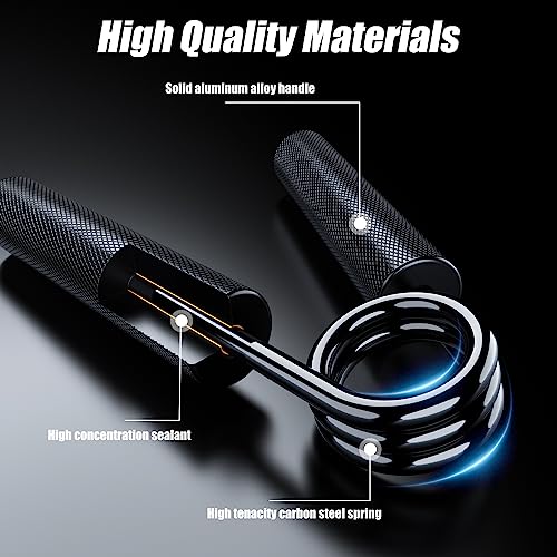 Grip Strength Trainer Kit - 4 Pack Metal Hand Gripper - Black
