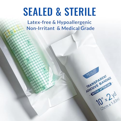 LotFancy Waterproof Sterile Tattoo Aftercare Bandage Roll 6” x 2yd
