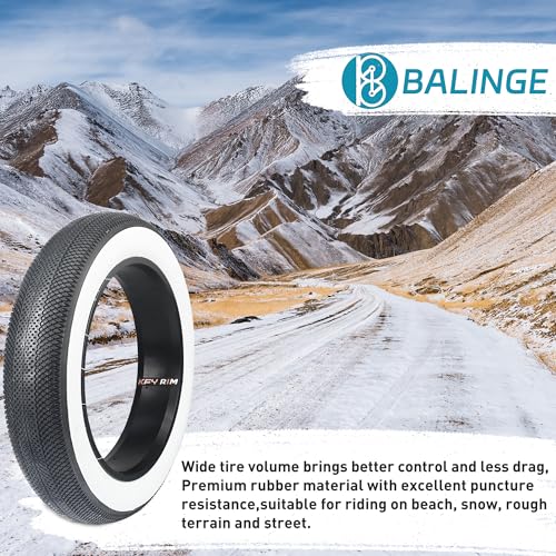 BALINGE 20 x 4 Inch Fat Tire for Electric Bikes Snow Tricycles All-Terrain Heavy Duty