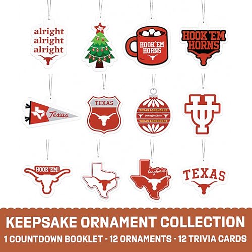 Texas Longhorns Advent Calendar - 12 Days of Ornaments & Trivia