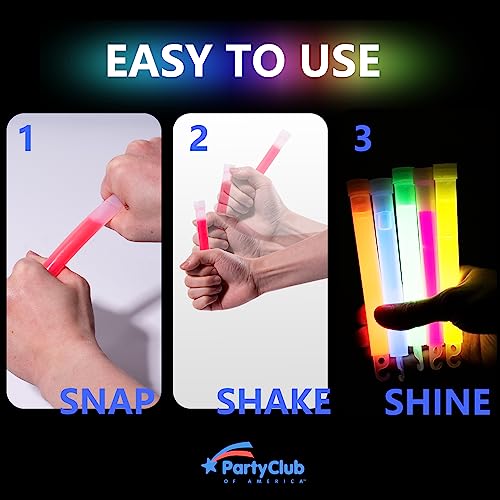 Premium Glow Fever Bulk Ultra Bright Multi Color Glow Sticks Emergency Light Sticks for Camping Accessories Parties Hurricane Supplies Earthquake Survival Kit and More