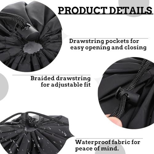 Waterproof Nylon Stuff Sack - Lightweight Drawstring Storage Bag 9x16 Inch