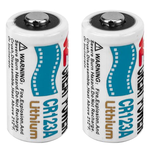 BARSKA CR123A 3V Lithium Batteries – 2 Pack | Non-Rechargeable Battery for Flashlights, Laser Sights, Cameras, and Security Devices