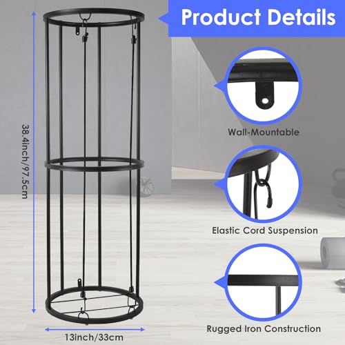 Wall-Mounted Sports Ball Storage Rack for Basketball & Soccer