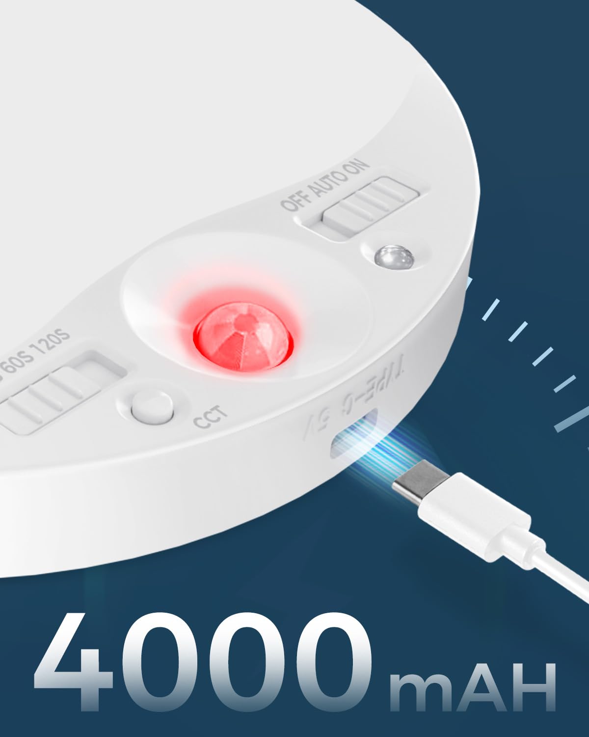 Rechargeable Motion Sensor Ceiling Light with Remote, 3000K/4000K/6500K, Magnetic Wireless Ceiling Light Battery Powered, Dimmable, Timer, Motion Activated, for Closet Shower Hallway Pantry, 1Pack