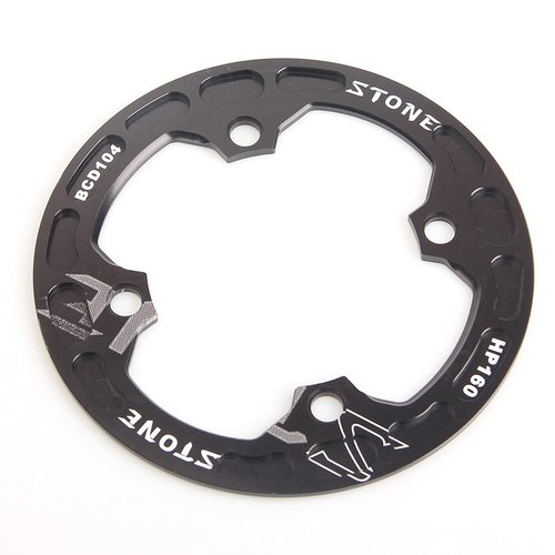 ACEOFFIX Stone Alloy MTB Bike Bash Chain Guard BCD 104mm 150mm 160mm BCD104 for XC AM FR DH Bicycle Chain Guard 30T - 36T (Black, 150mm)
