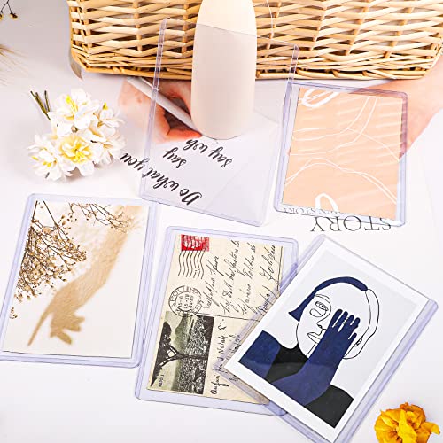 Outus 60-Pack 4x6 Clear Card Sleeves – PVC Photo Protectors for Photos, Cards, 4 x 6 inches (Variation: 60)