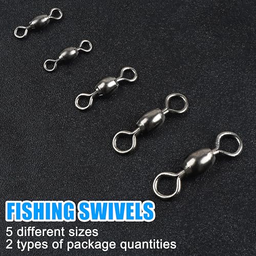 Rolling Barrel Fishing Swivels - High Strength Copper - Size 8# (50 Pack)