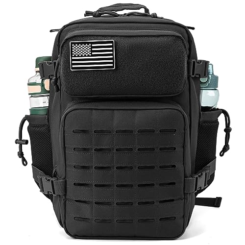 25L Military Tactical Backpack with Molle System and Bottle Holder
