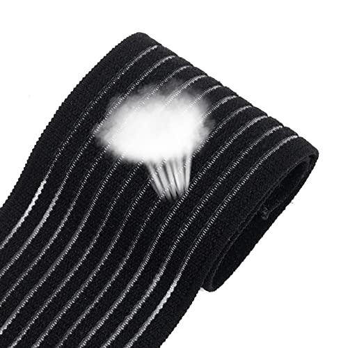 Adjustable Wrist Compression Bandage - Black, 4 Pack