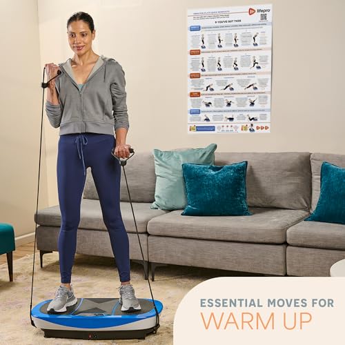 Whole Body Vibration Plate Exercise Chart - Laminated Workout Poster