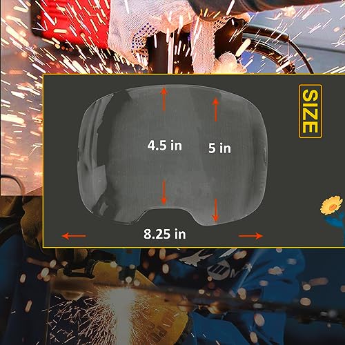 5Pack 0700000802 Clear Front Cover Lens,Replaceable ESAB Sentinel A50 Lens,3.94" x 2.36" Viewing Lens,Clear Polycarbonate Outer Lid Lens,Compatible with ESAB Sentinel A50 Welding Helmet 0700000800.