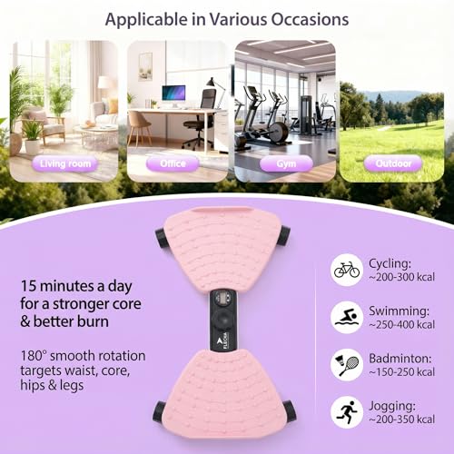 Waist Twister Exercise Machine with Digital Counter & Resistance Bands