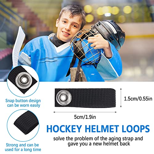 Hockey Helmet Chin Strap Replacement - 3 Detachable Straps, Black