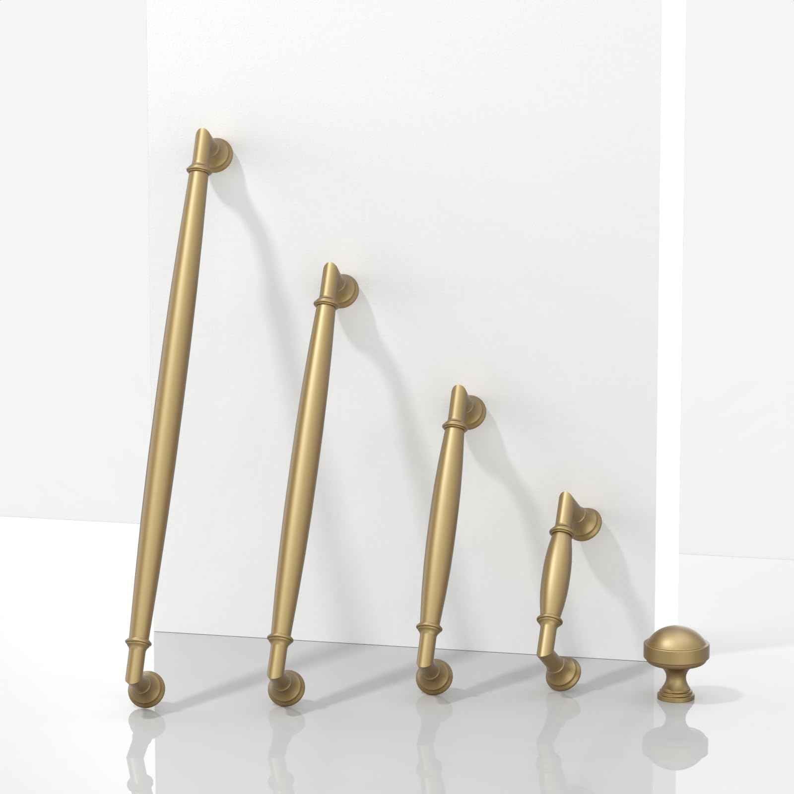 Asimerdeco 10 Pack Champagne Bronze Cabinet Pulls 10 Inch(254mm) Kitchen Cabinet Handles Solid Zinc Alloy Cabinet Hardware Drawer Pulls