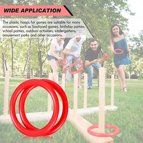 12 Pcs Plastic Bottle Ring Toss Game Set - 2 Inch Carnival Party Props