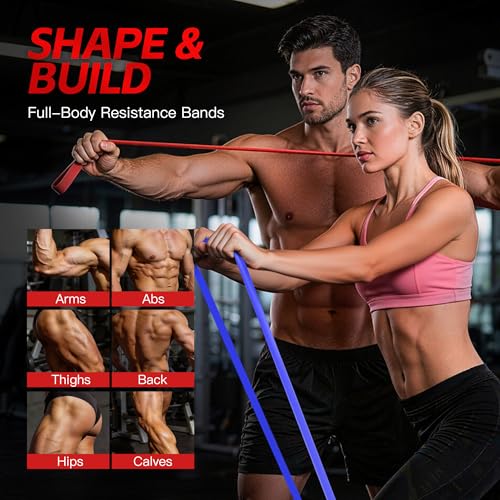 Resistance Bands Set for Exercise, Stretching & Muscle Training
