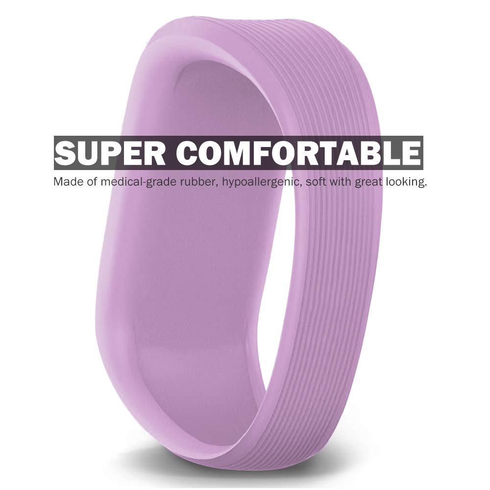 iBREK for Garmin Vivofit jr/jr 2/3 Bands, Silicon Stretchy Replacement Watch Bands for Kids Boys Girls Small Large(No Tracker) (3 Pack: Transparent Pink&Teal&Lavender, Small)
