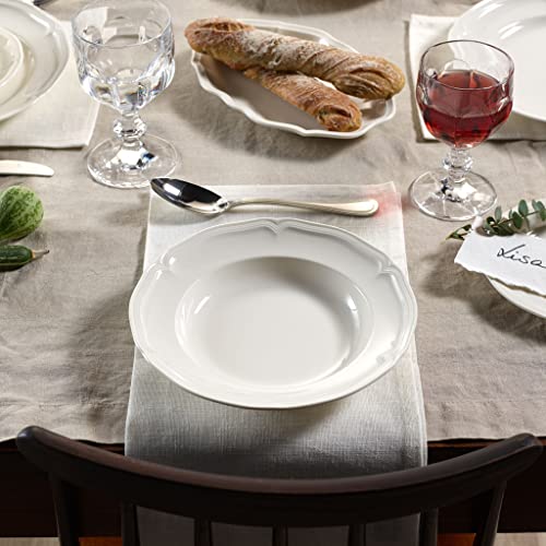 Villeroy & Boch Manoir Deep Soup Plate 9in Premium Porcelain Creamy White