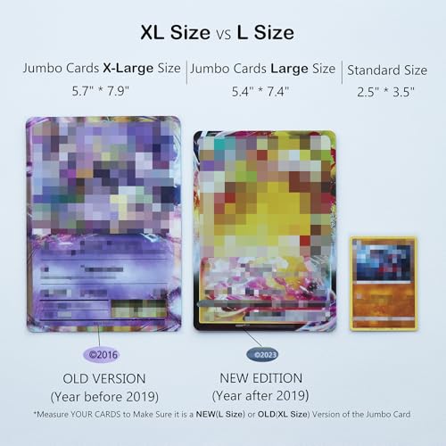 Rayvol Jumbo Card Sleeves Size L 5.4x7.4 Inch for Oversized Trading Cards (50 pcs)