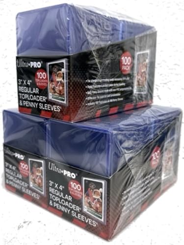 Ultra PRO 3x4 Inch Card Toploaders & Sleeves Bundle for Trading Cards