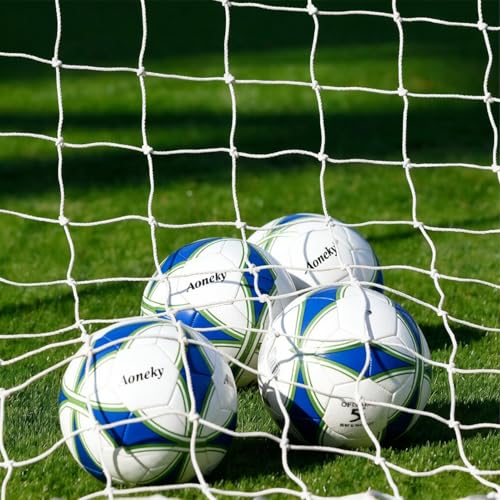 Aoneky 24x8 ft Soccer Goal Net - White 0.12 in Cord for Outdoor Use