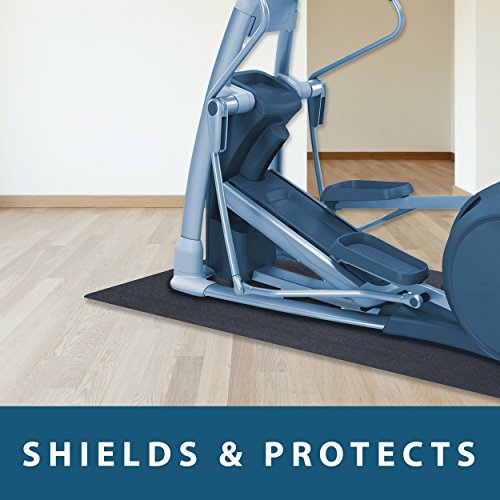 MotionTex 8ft Fitness Equipment Mat for Home Gyms, Black, 96"L x 30"W x 0.1"Th