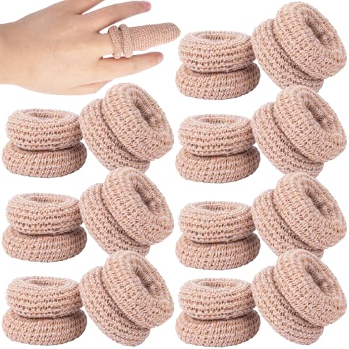 15pcs Cotton Finger Cots - Skin Tone Elastic Finger Sleeves