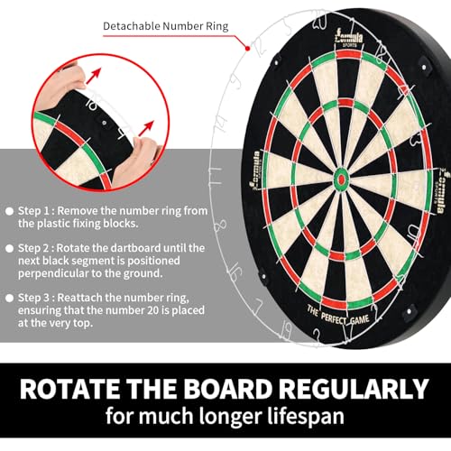 Dartboard Pro Bristle with 12 Darts 18g - 4252 Includes 12 Steel Tips