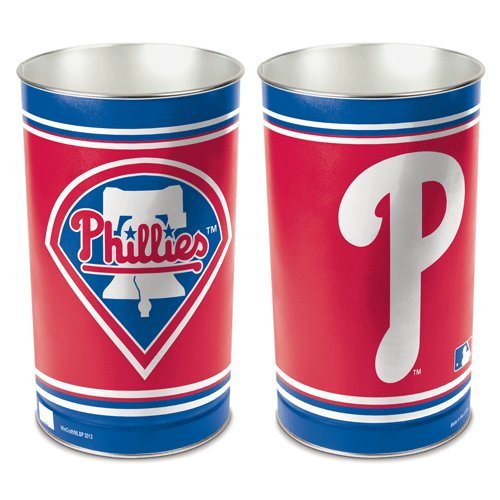 Philadelphia Phillies Metal Waste Basket - 15 Inch