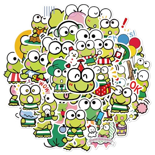 50PCS Keroppi Vinyl Stickers - Waterproof for Water Bottles & Laptops
