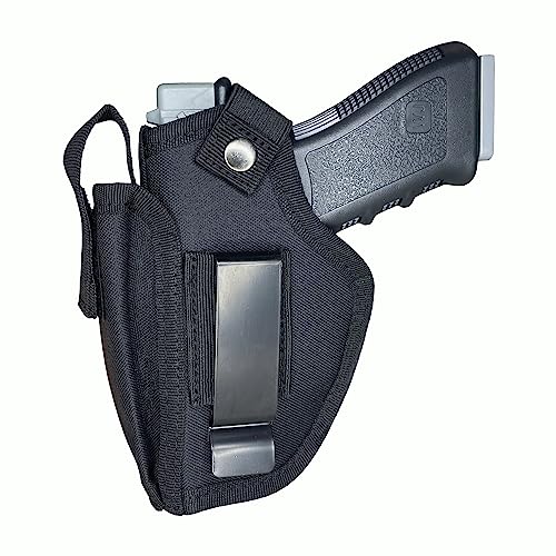 Universal Gun Holster with Mag Pouch for Right & Left Hand - Black