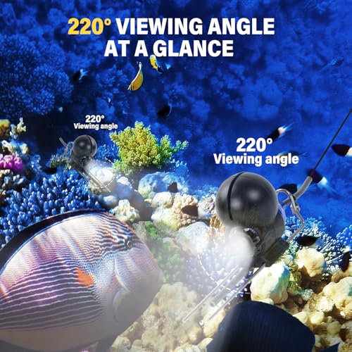 LATROVALE Blue 4.3 Inch Underwater Fishing Camera Fish Finder Night Vision Waterproof