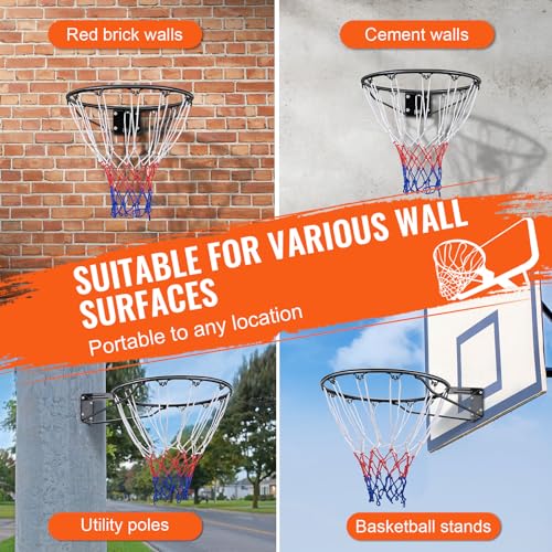 Portable Basketball Hoop with 18-Inch Rim - Wall Mounted